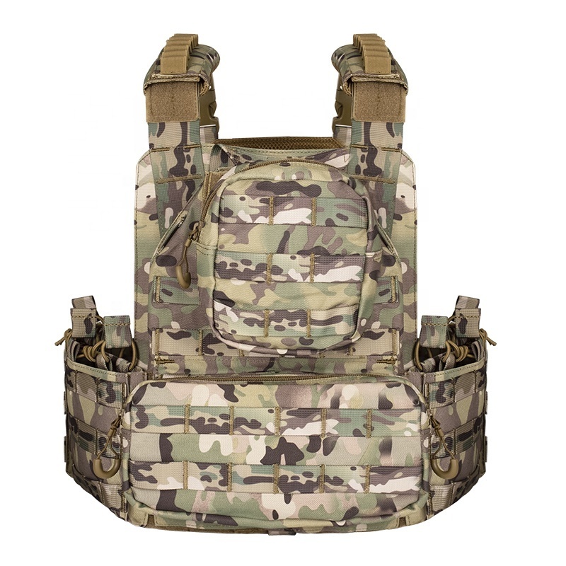 Yakeda Chaleco Tactico Heavy Duty 1000D Camouflage Molle Plate Carrier Tactical Vest For Men