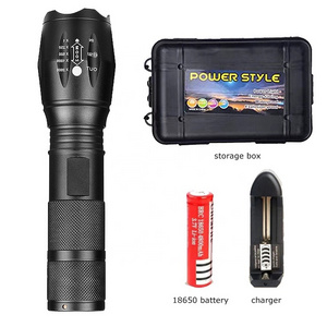 Wholesale T6 LED Powerful Zoomable Tactical Flashlight Waterproof Outdoor Travel Hike Camping Work Spotlight Torch