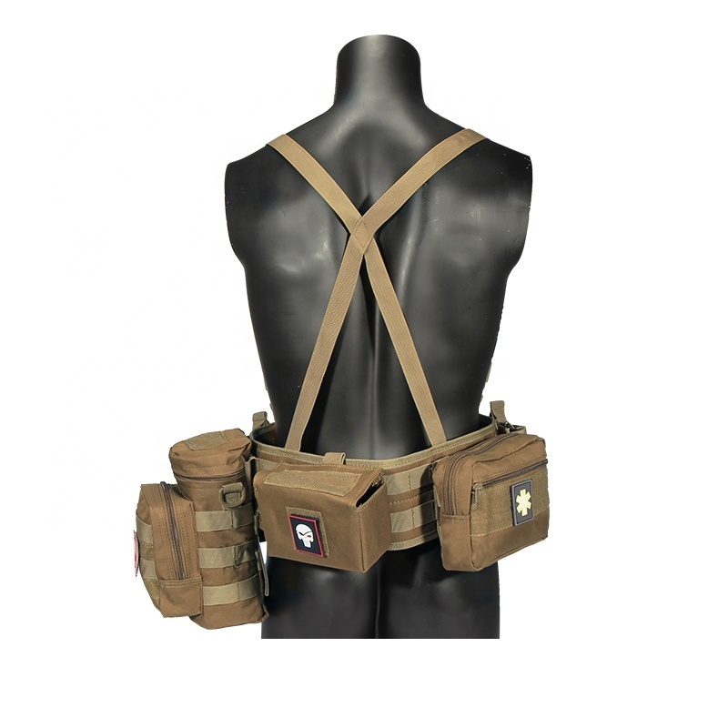 Yakeda Men Adjustable Molle Pouches Bag Chest Rig Tactical Vest