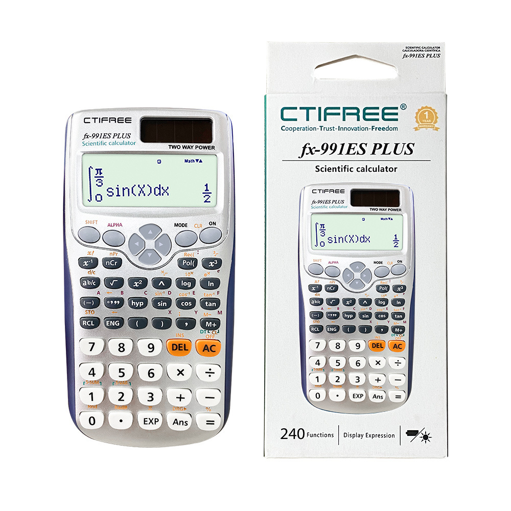 991es plus Scientific Calculator Logo Digital Professional Student Mathematics ctifree scientific calculator fx-991es plus