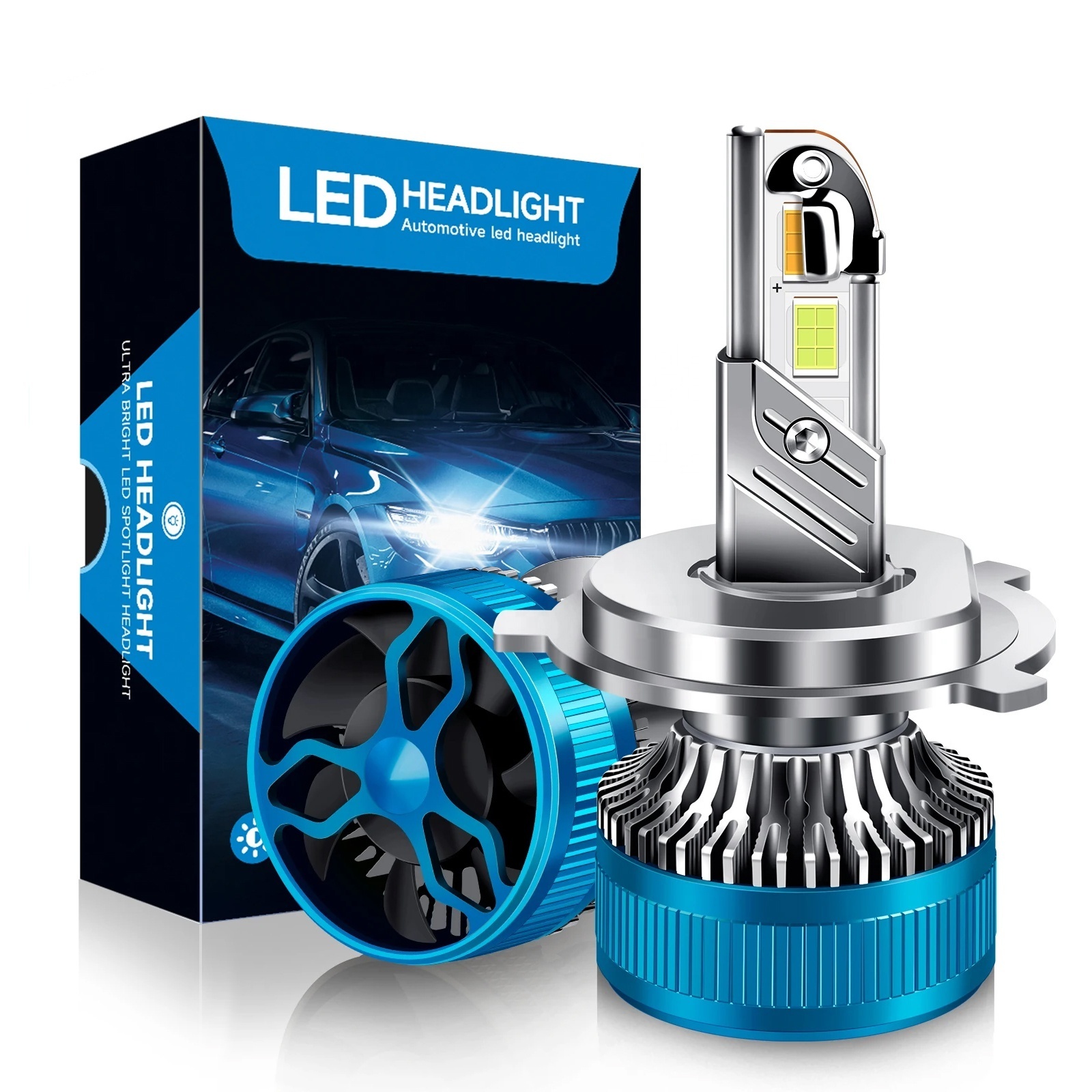 K8-3S Factory auto led bulbs 6000K 4300K 3000K 20000lm 100w h13 h1 h7 9005 9006 H11 H4 car headlight bulb h7 led headlights