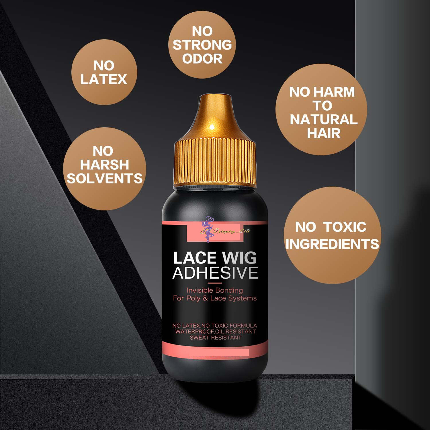 Free Samples No Latex Firm Hold Lace Glue For Wig Lace Wig Adhesive Invisible Bond And