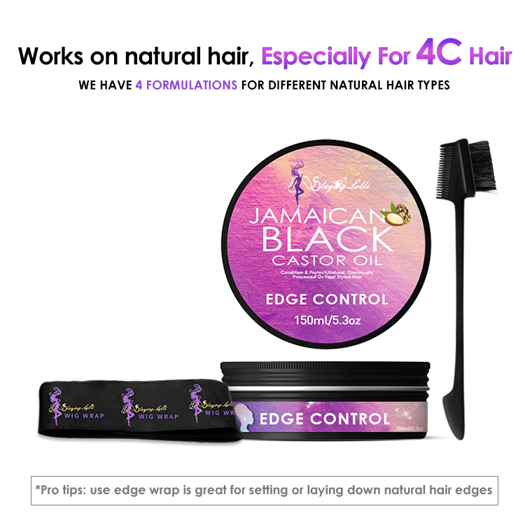 Wholesale private label strong hold hair edge control edge wax without residue