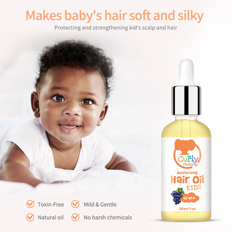 CURLYMOMMY Factory supply private label organic hair growth oil scalp stimulator oil for kids