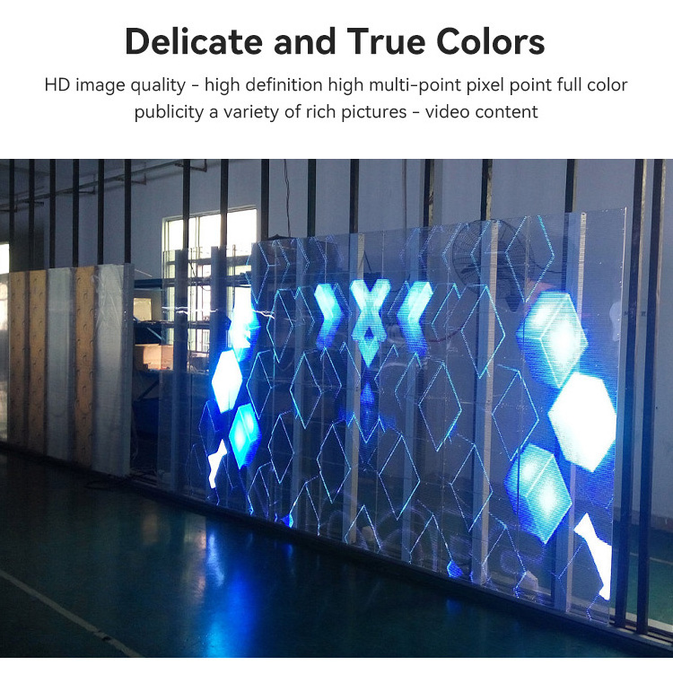 outdoor indoor glass transparent led film display transparent video wall display screen transparent led display