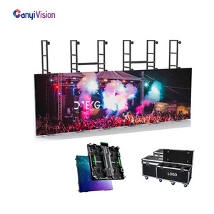 P4.81 rental led screen outdoor pantalla led 500*1000mm led panel customized pixel price include Flight Case package