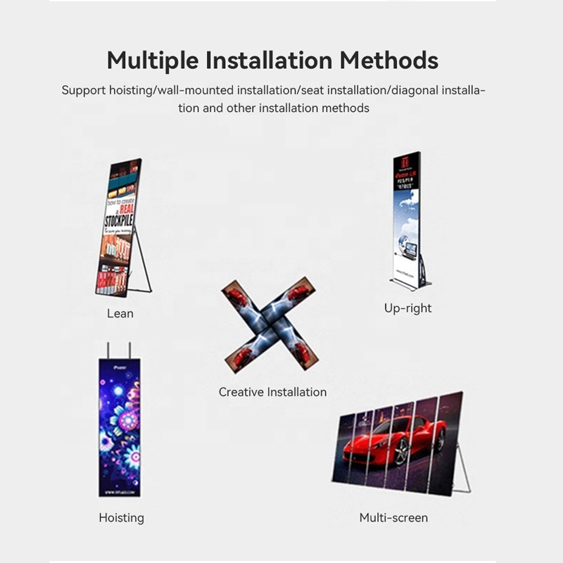 P1.8 P2 P2.5 P1.5 Full color Waterproof advertisement Outdoor Indoor video wall  Led  screen display Led poster display