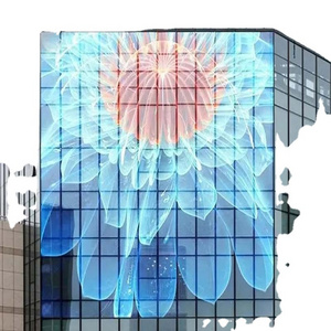 Led Display P3.91 Video Wall Screen For Store Indoor outdoor Film transparent shopping center glass window LED screen