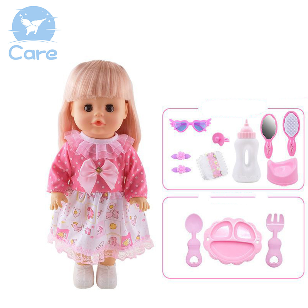 High Quality 14 INCH reborn baby doll with IC alloy trolley real life reborn toddler dolls girl lifelikle playhouse girl toy