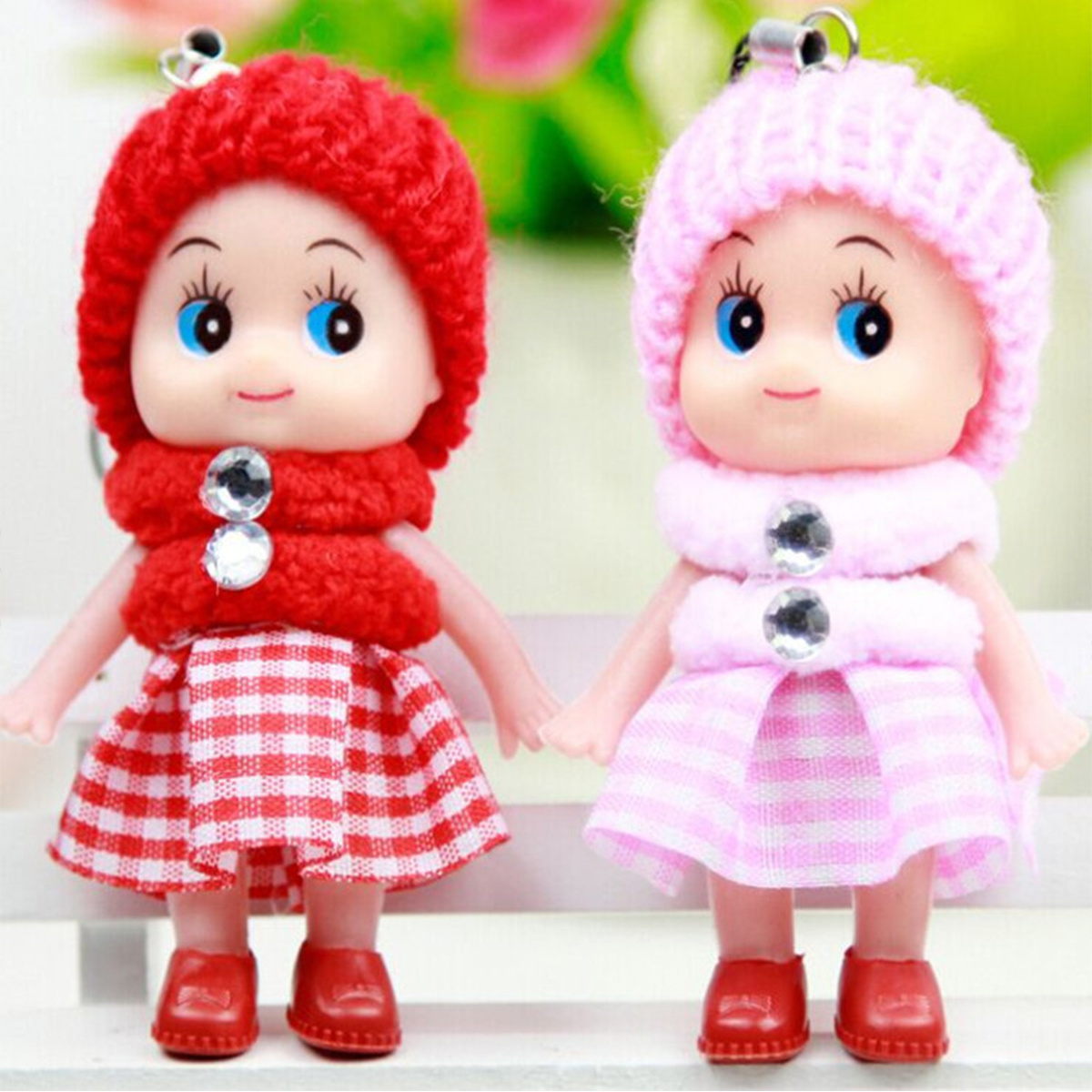 Cute star eye princess baby doll key chain delicate girl toy bag pendant reborn baby doll lovely wholesale stuffed&plush doll