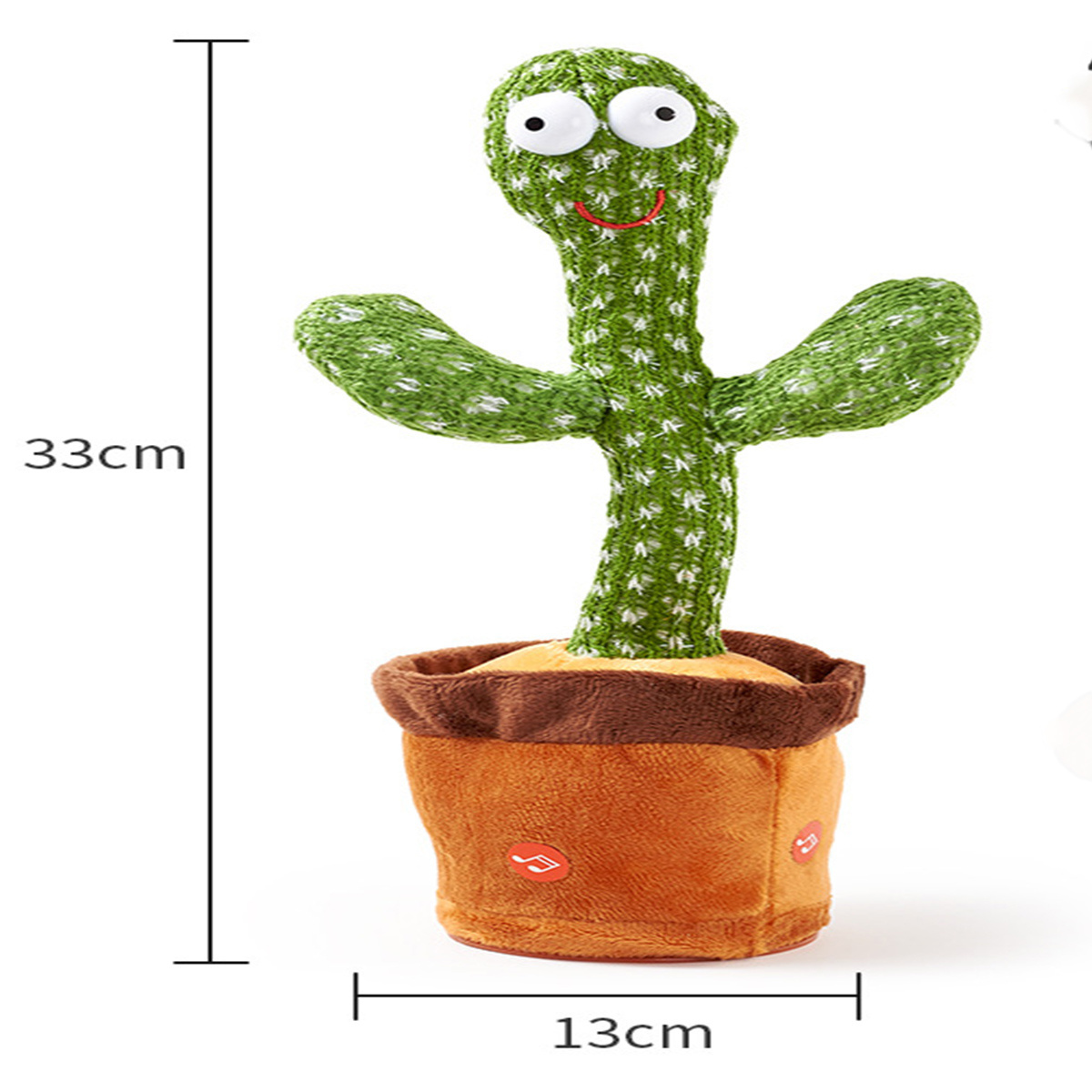 High Quality Cute Stuffed Flowerpot Dancing Talking Electric Cactus Plush Toy Dancing and Singing Toys for Baby's Gift