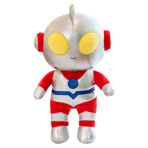 New Style Cute Soft Pillow Doll Red And Blue Big Eyes Ultraman Plush Toy Bedtime Toys For Children s Gift