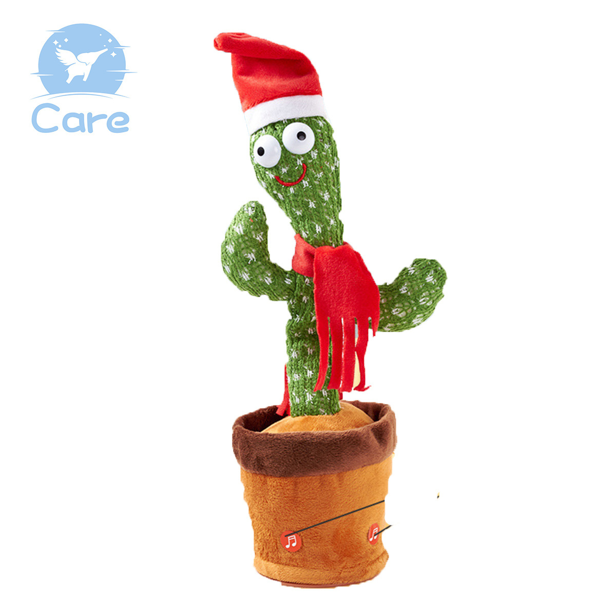 High Quality Cute Stuffed Flowerpot Dancing Talking Electric Cactus Plush Toy Dancing and Singing Toys for Baby's Gift