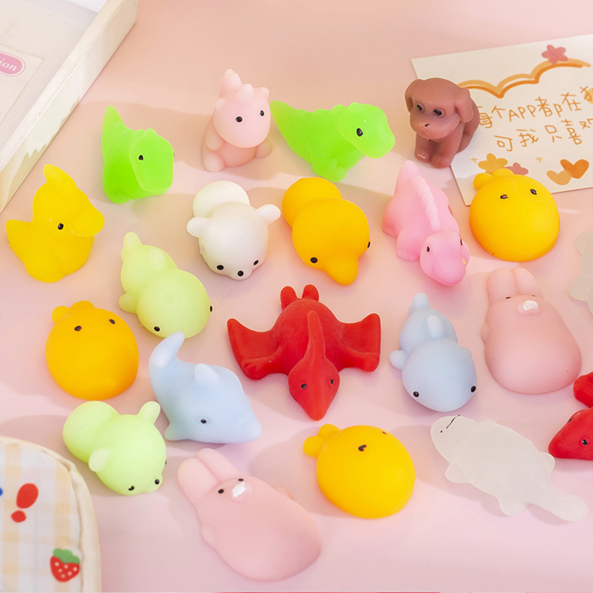 Hot Selling Animals Stress Relief Mochi Squishy Pack Stretchy Anti Squeeze Silicone Anti Stress Toys For Kids