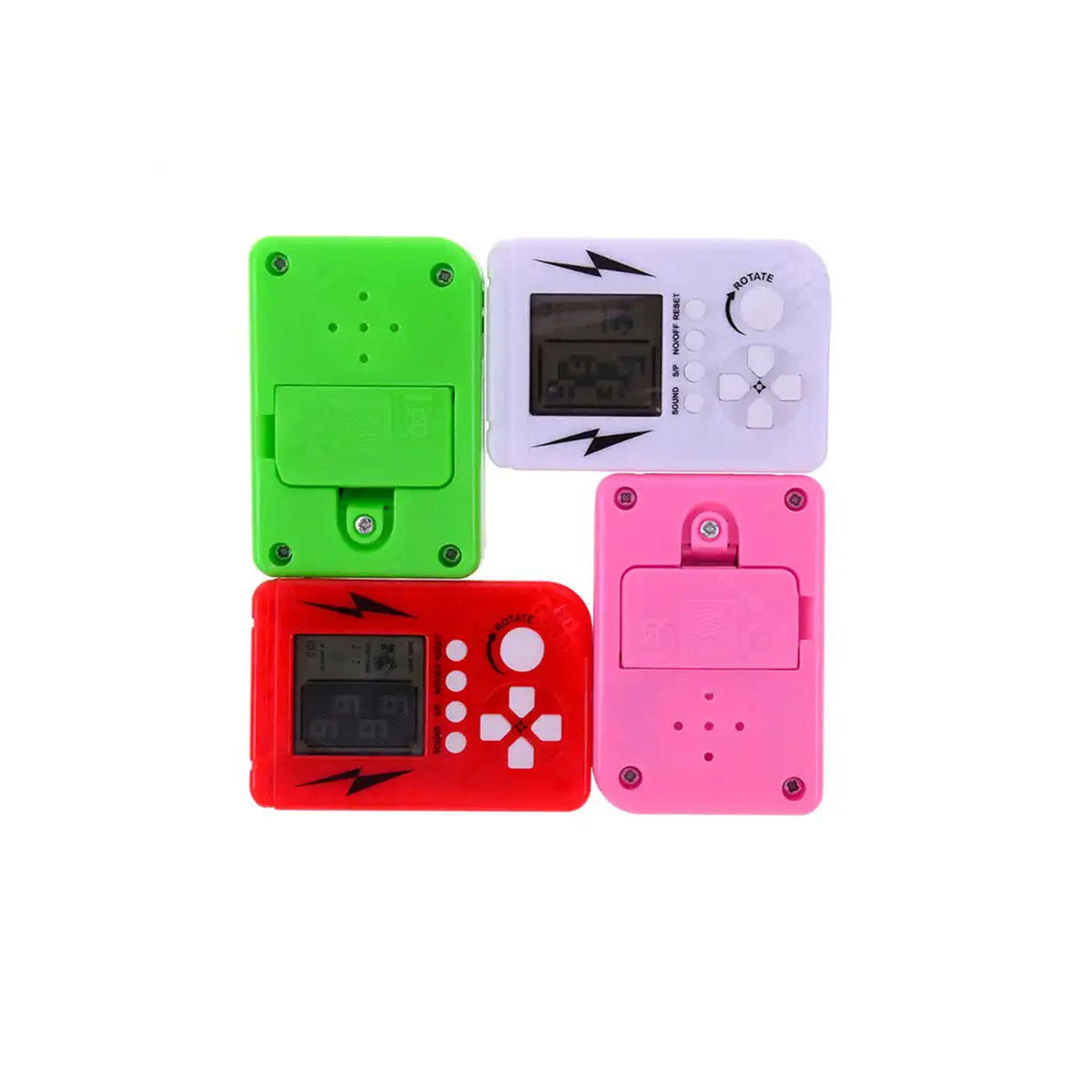 Baby Montessori Educational Toys Mini Build-in Block Toys Retro Console Portable Game Players Handheld Mini Brick Game