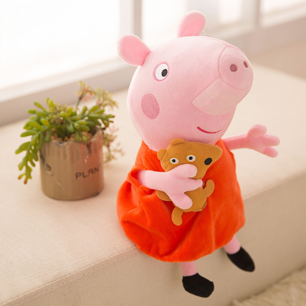 Hot Selling Piggy plush  action figure A family of four new George Pe-ppa dolls Cartoon  Anime Stuffed  Pink Pig Plush Toys