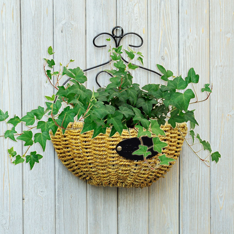 Shelf Corner Indoor Wall Mounted Plants Bracket Wall Rattan Hanging Basket