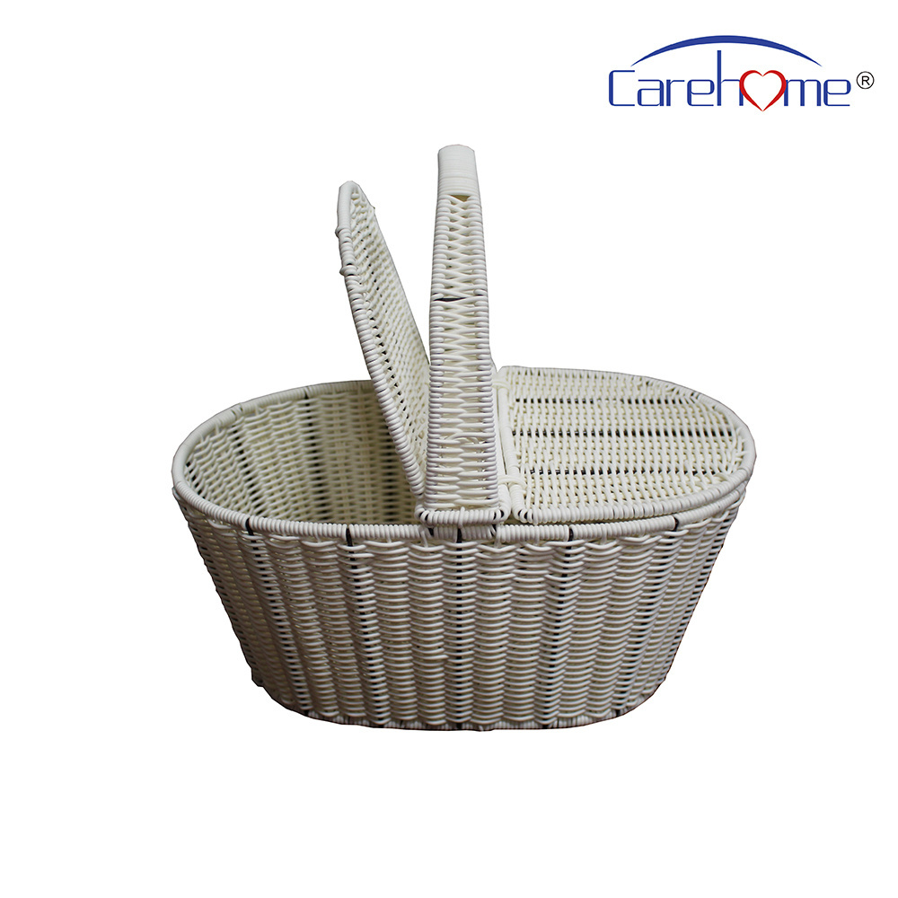 custom cheap durable washable picnic basket rattan basket with cove and liner for hotel