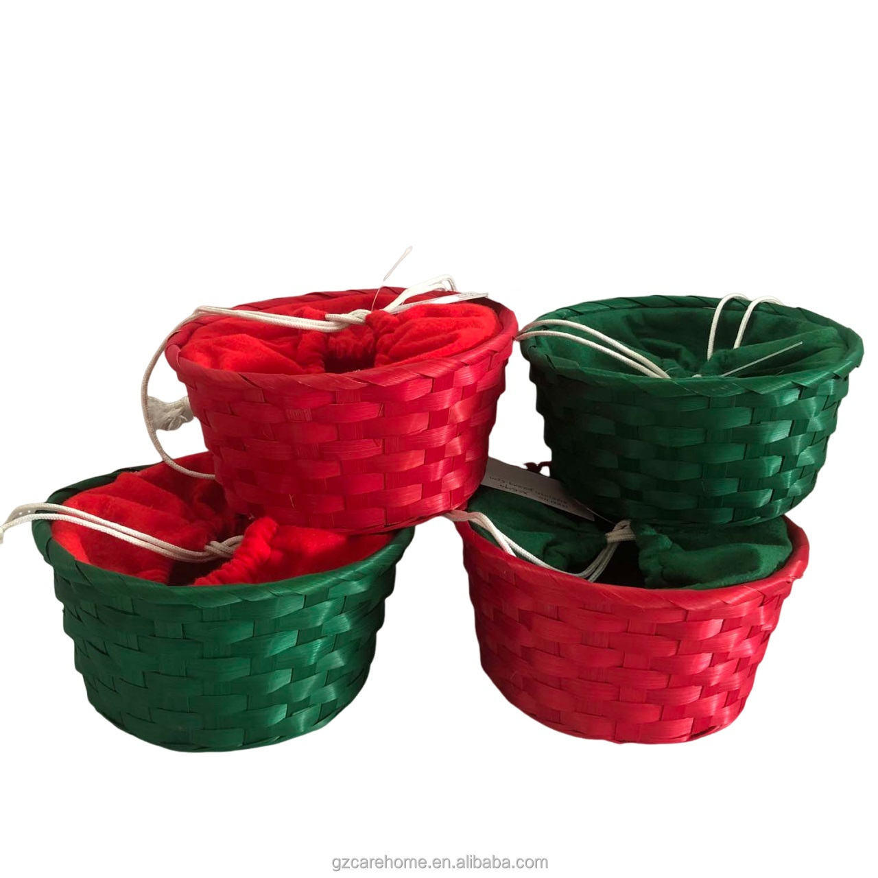 Woven Christmas Gift Boxes Small Flat Bread Food Storage Baskets Bamboo Easter Basket With Handles  Valentines Day Wood Baskets