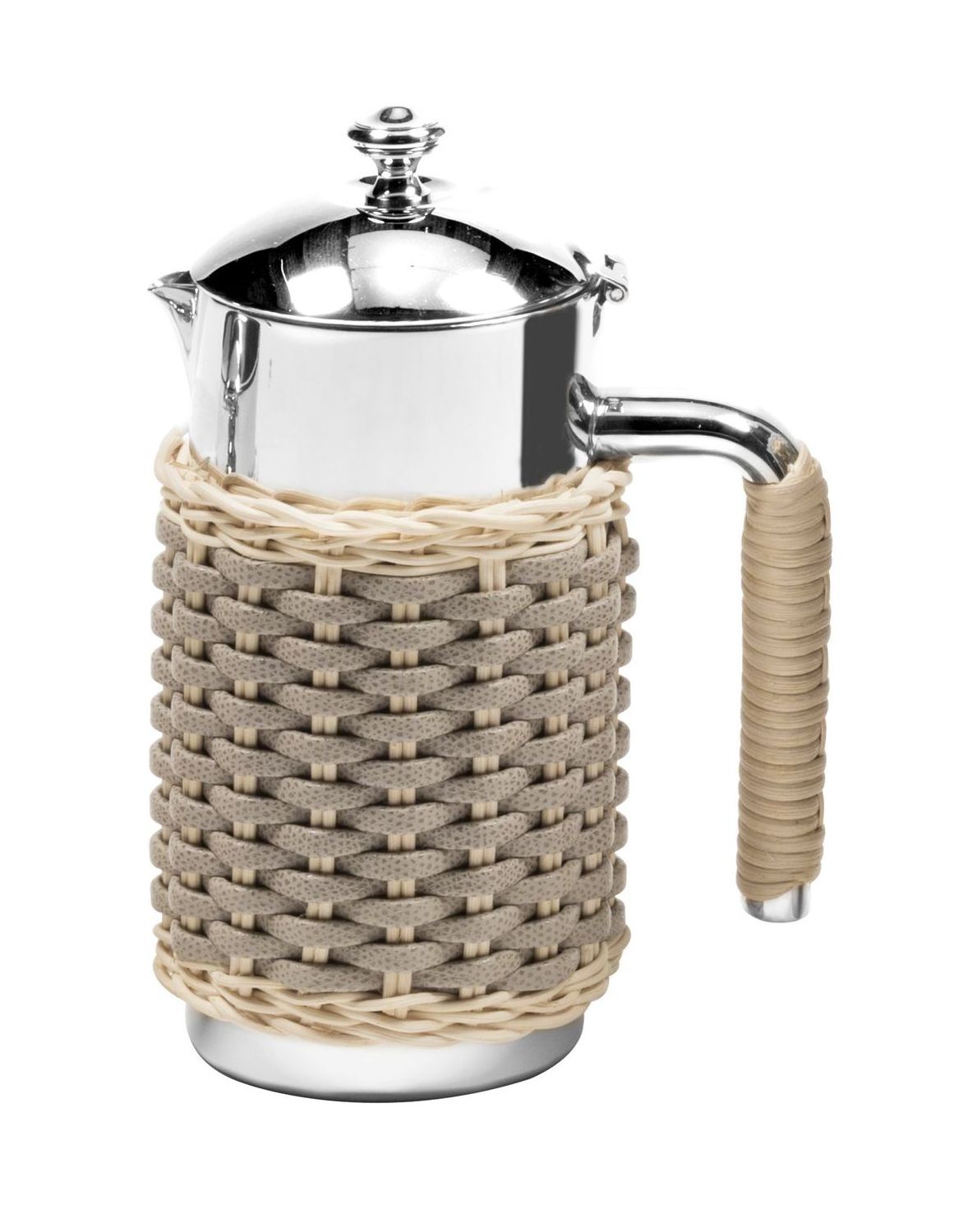 Wheat Rattan Coffee Pot Arabic Thermos With Glass Refill Thermos Jug