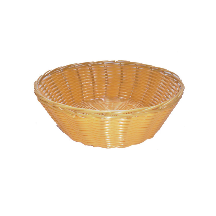 factory wholesale hollow PP wire handweaved laced PP rattan basket washable snack basket