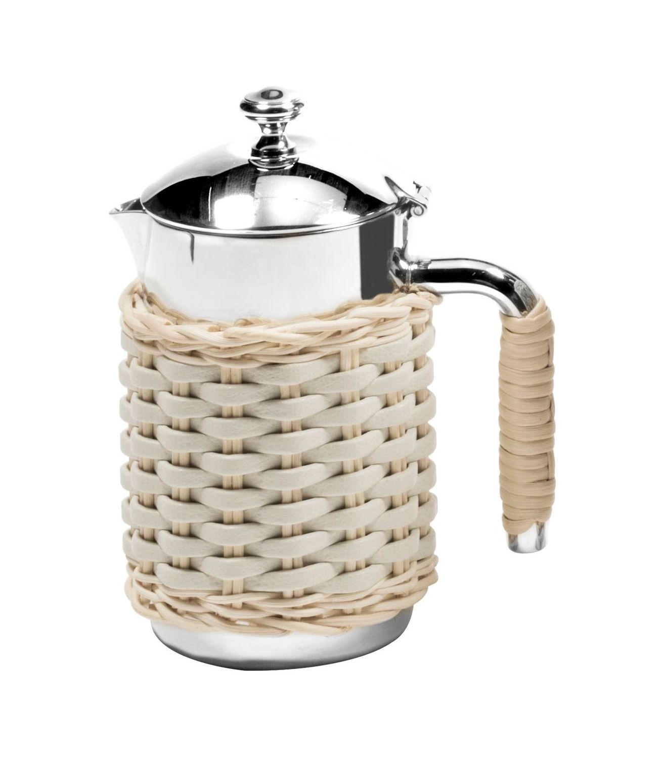 Wheat Rattan Coffee Pot Arabic Thermos With Glass Refill Thermos Jug