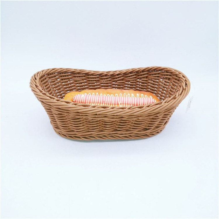 factory wholesale hollow PP wire handweaved laced PP rattan basket washable snack basket