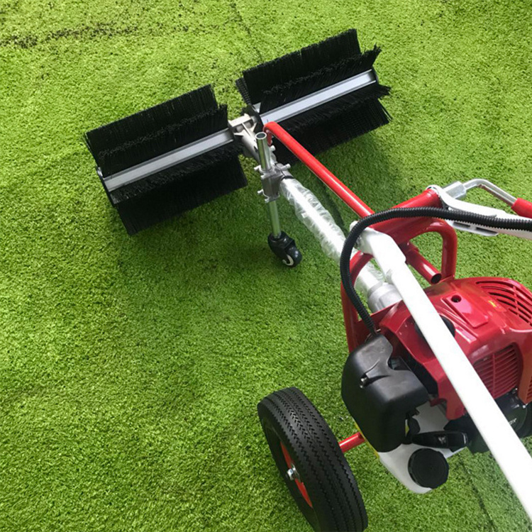 Artificial turf lawn sweeper Artificial Grass Brushing And Cleaning Machine Gasoline power courtyard Broom