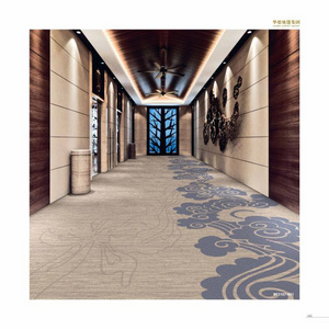 Red Carpet Runner Natural or Hall Guangzhou for Hotel or Restaurant Modern Floral Round Nylon Printed Carpet 3 D Printed Carpet