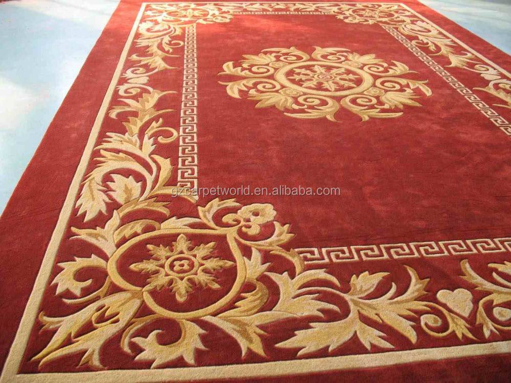 Wool Aubusson Carpet Rug Handmade French Square Hand Made Turkish Rugs Woolen Carpet Bedroom Living Room Luxury Wool and Silk