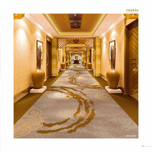 Red Carpet Runner Natural or Hall Guangzhou for Hotel or Restaurant Modern Floral Round Nylon Printed Carpet 3 D Printed Carpet