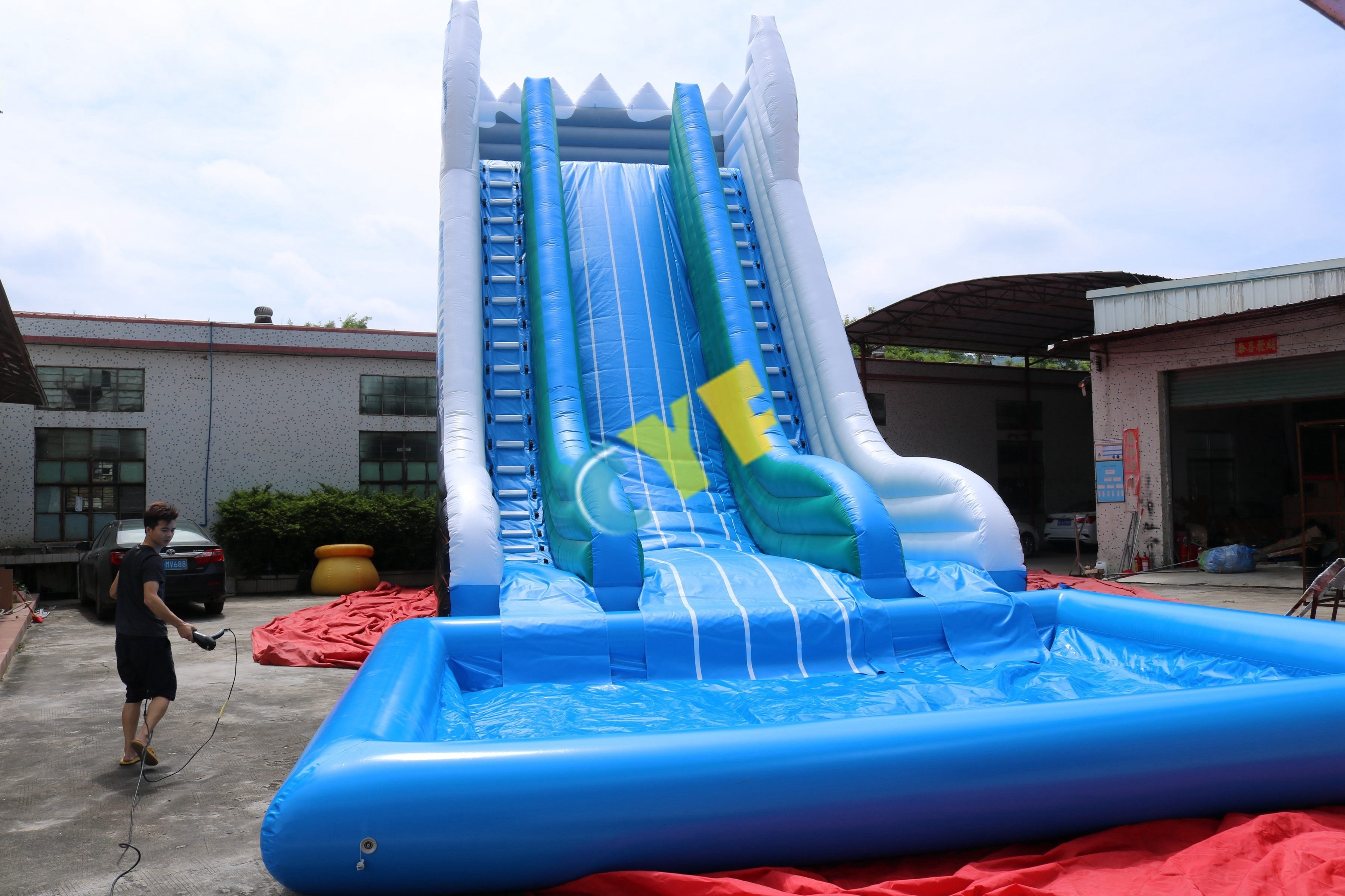 Commercial grade inflatable pool slide High quality waterslide giant inflatable water slide for adult