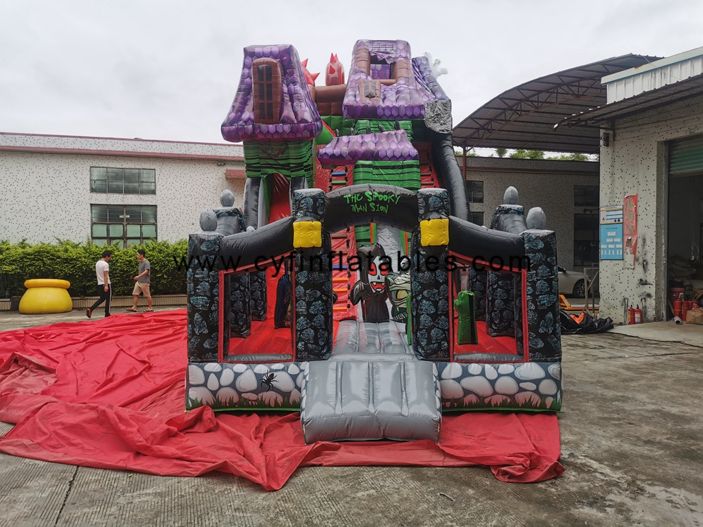 2023 New Commercial Halloween bouncing inflatable bouncer bouncy castle bounce house slide