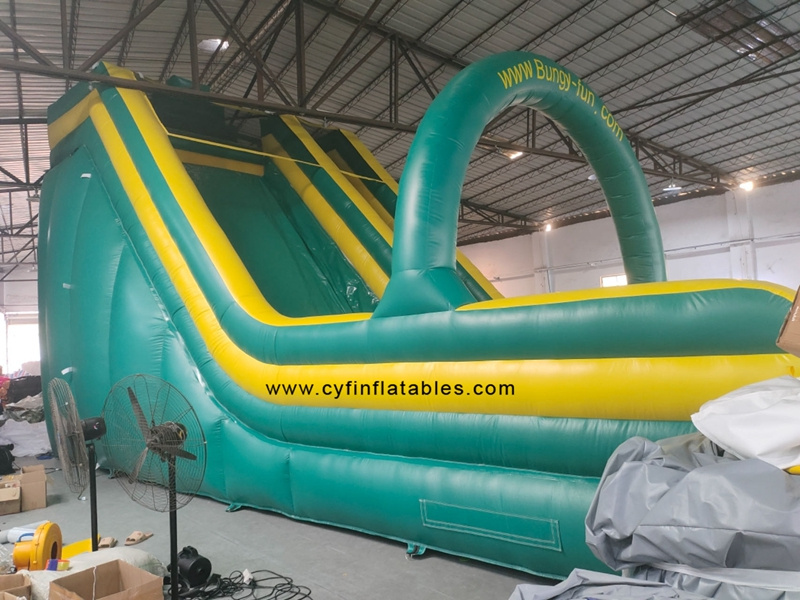 outdoor commercial tobogan inflables Amusement Park Equipment Backyard kids adult green marble giant inflatable water slides