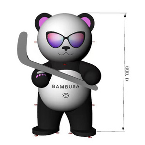 Most popular cute inflatable cartoon panda model Custom design available giant inflatable panda