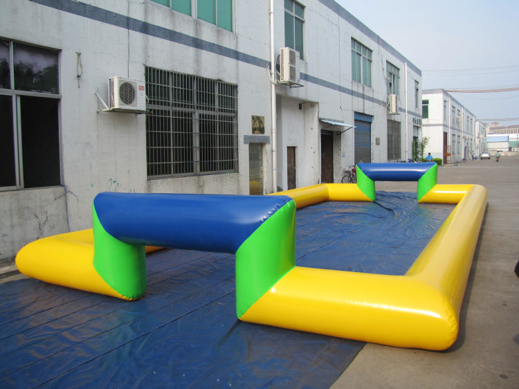 inflatable water soap football field /Outdoor Commercial Adults And Kids Play Water Sport Game Soap Soccer Field Arena