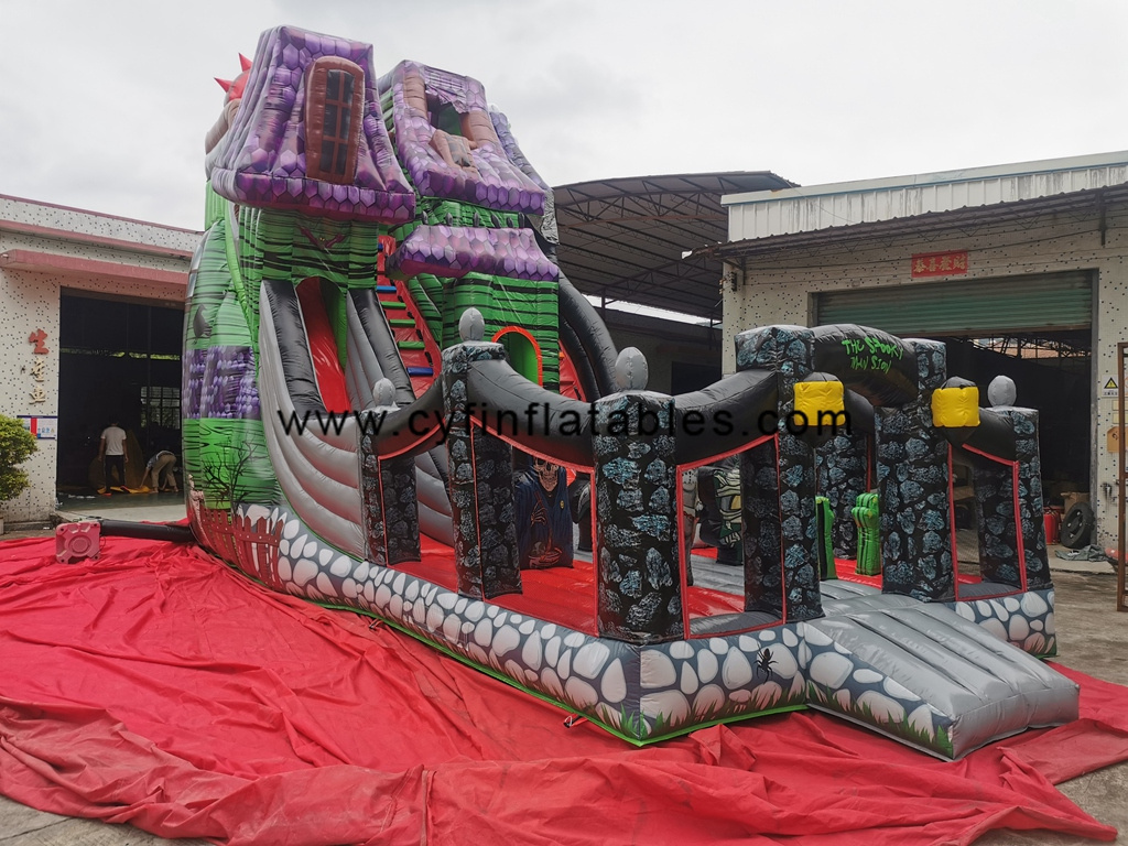 2023 New Commercial Halloween bouncing inflatable bouncer bouncy castle bounce house slide