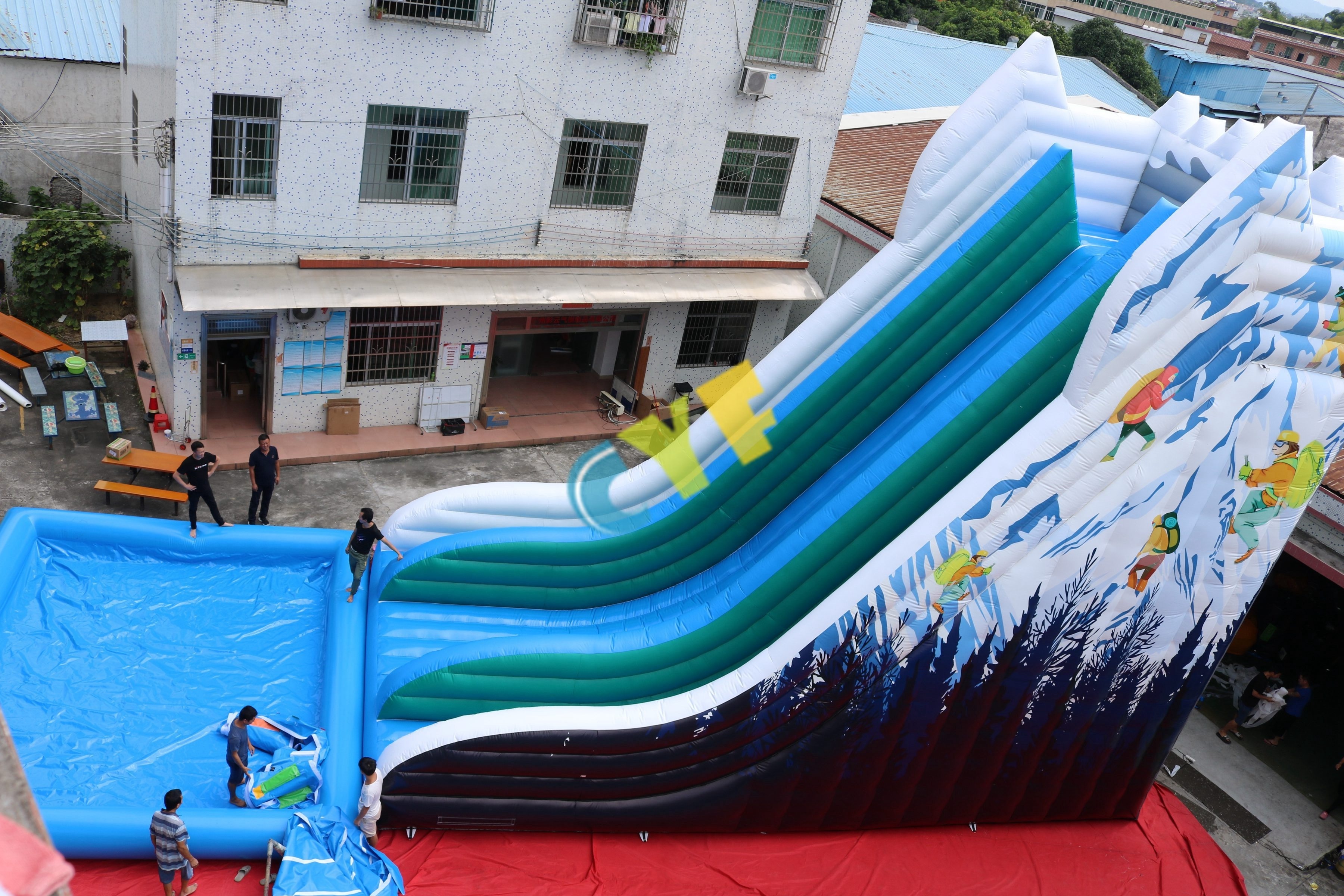 Commercial grade inflatable pool slide High quality waterslide giant inflatable water slide for adult