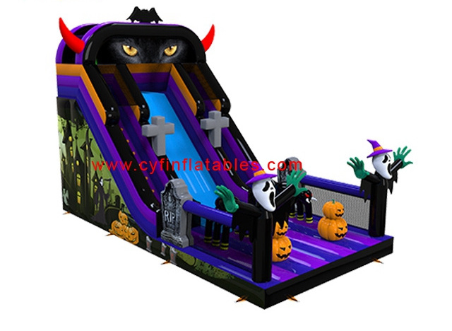 Halloween inflatable bouncer slide bouncing castle with slide