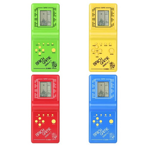 Hotselling Children Classic Nostalgic Building Blocks Retro Educational Toy Game Machine Handheld Console Brick Game 9999