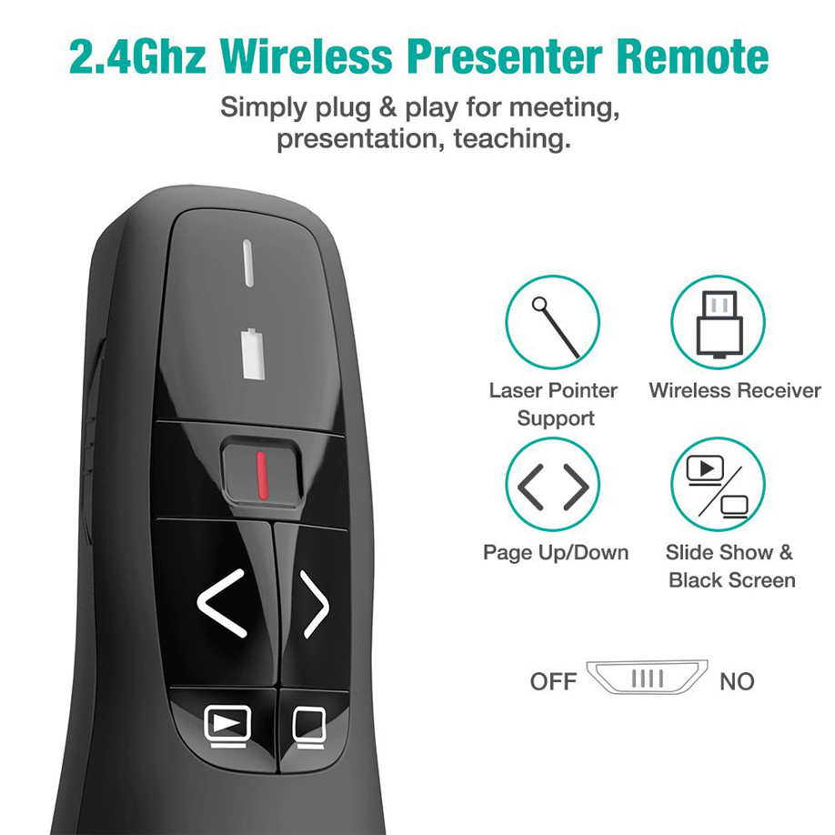 Ppt Presentation 2.4ghz Rf Usb Wireless Red Laser Page Turning Pen Powerpoint Presenter 2.4g Pointer Pen Remote Control Mouse