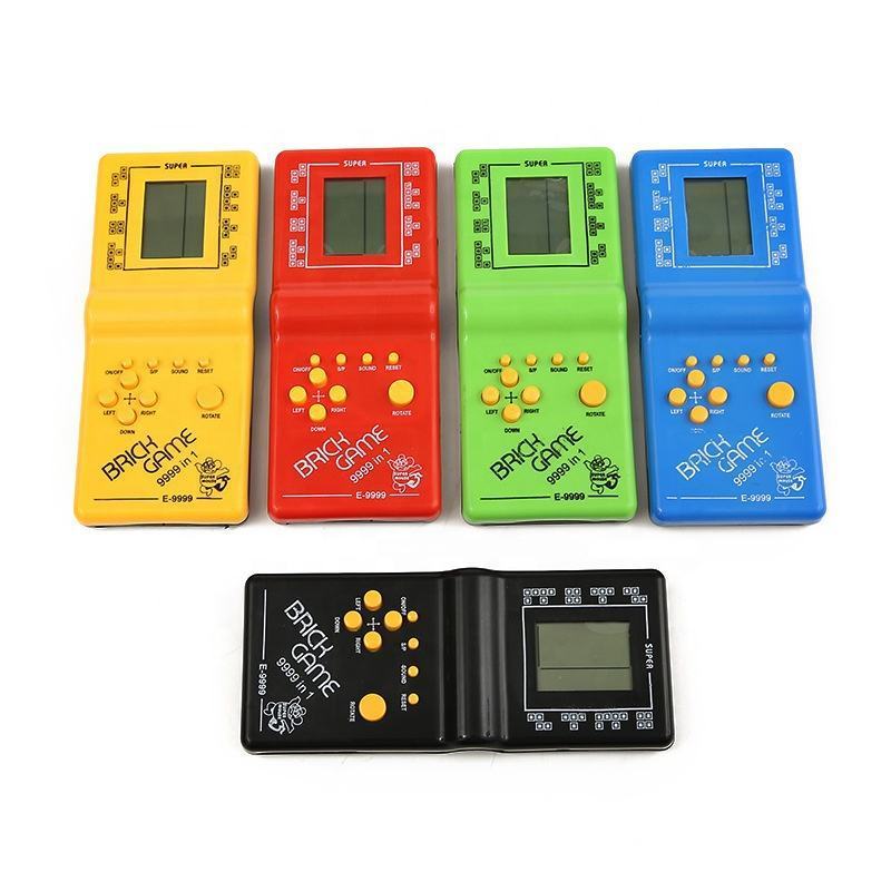 Hotselling Children Classic Nostalgic Building Blocks Retro Educational Toy Game Machine Handheld Console Brick Game 9999