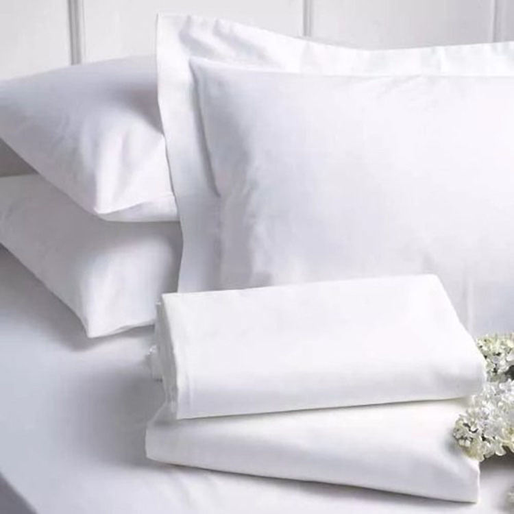 Wholesale 250TC white hotel bedding linen sheets 4pcs twin queen king size imported cheap custom hotel duvet covers