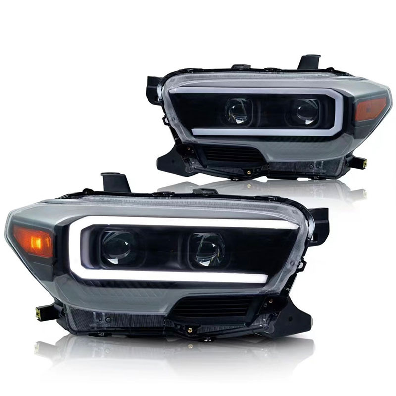 Car Accessories Facelift Front LED Lights Sequential Turn Signal Headlight For Toyota Tacoma 4x4 2016 2017 2018 2019 2020