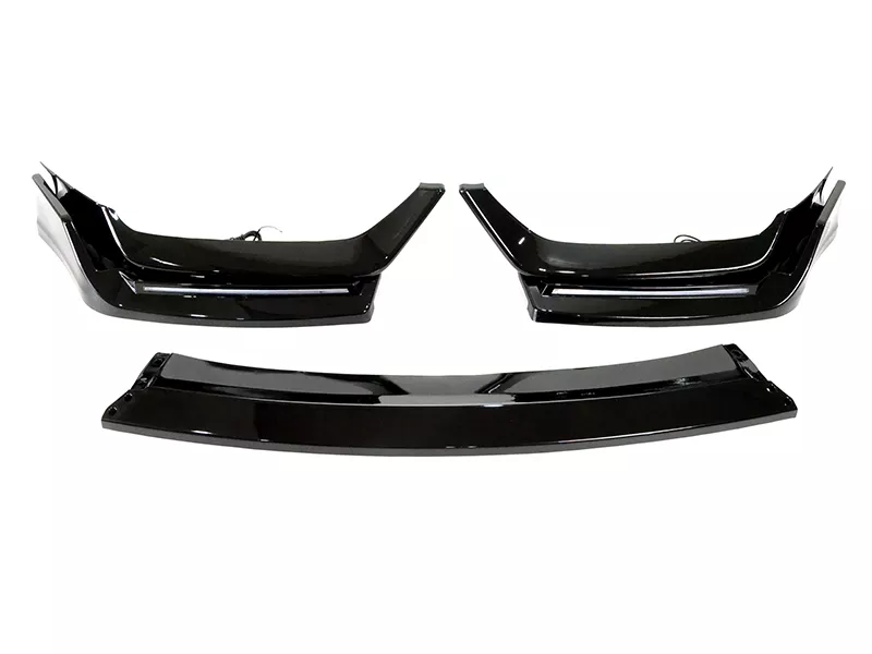 Factory Wholesale 3 PCS Body Kit Front Bumper Lip Fits For Honda Civic 10th Gen  2017-2021 Carbon Fiber Look Glossy Black Lip