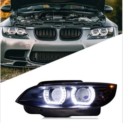 Suitable For BMW E92 Headlights 2006-2012 E93 Headlight 330i 335i DRL Hid Head Lamp Angel Eye Bi Xenon Beam Accessories