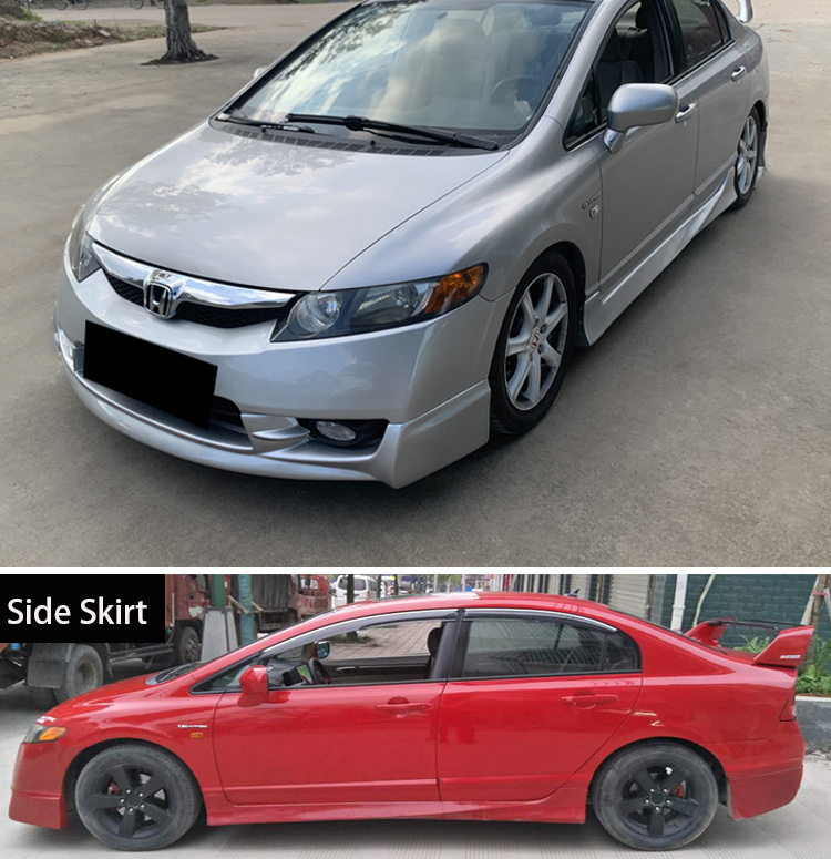 Factory OEM Car body part front lip rear lip side skirts For Honda civic 2009-2011 upgrade GF Style body kit