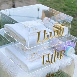 Custom Acrylic Gift Box With Lid/acrylic Clear Gift Box/plexiglass Gift Box