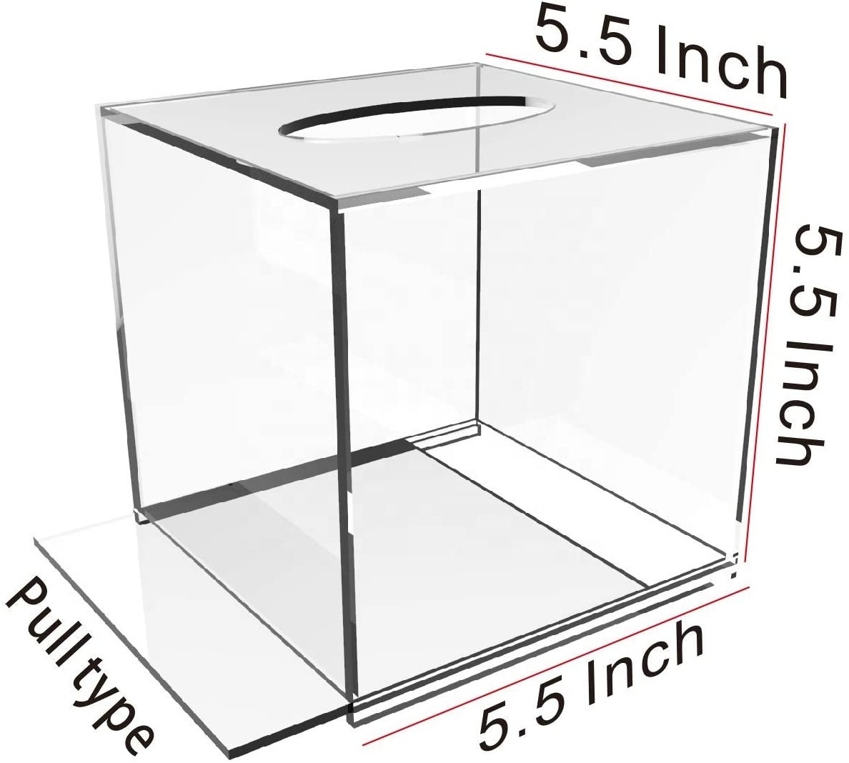 Facial Tissue Dispenser Box Case for Countertop acrylic Tissue Box Holder with Cover Square napkin holder tissue box