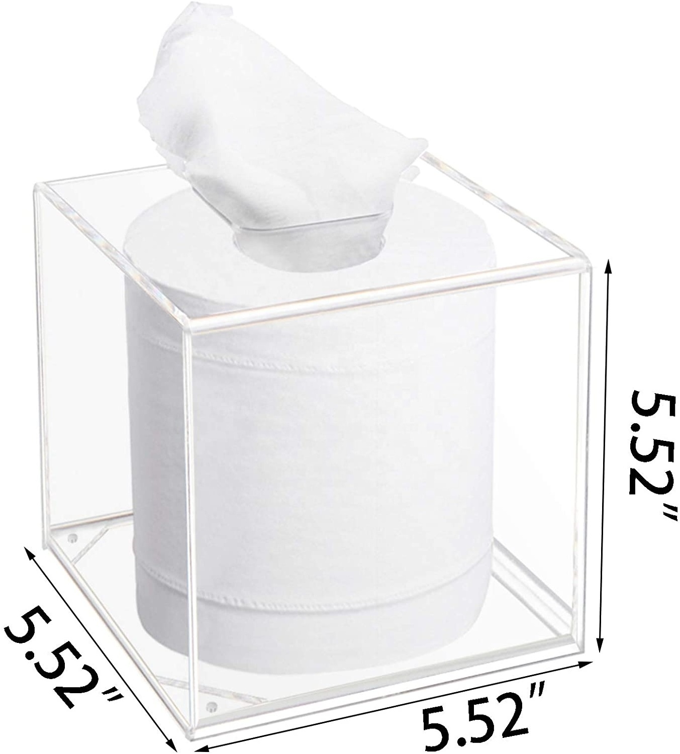 Facial Tissue Dispenser Box Case for Countertop acrylic Tissue Box Holder with Cover Square napkin holder tissue box